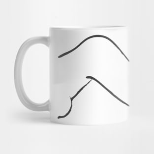 Abstract Woman Body Line Drawing Mug